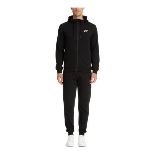 Effen Tracksuit met Capuchon en Zakken Emporio Armani EA7 , Black , He...