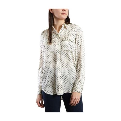 Ster Patroon Slim Fit Shirt Equipment , Beige , Dames