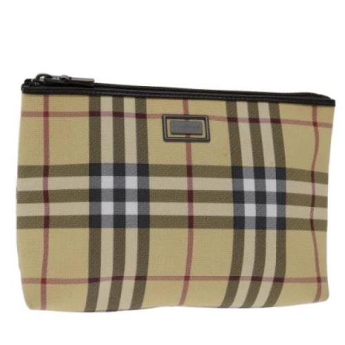 Pre-owned Canvas pouches Burberry Vintage , Beige , Dames