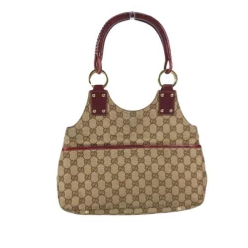 Pre-owned Canvas gucci-bags Gucci Vintage , Beige , Dames