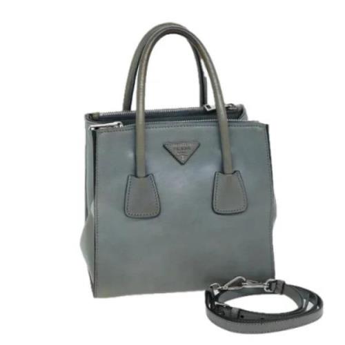 Pre-owned Leather handbags Prada Vintage , Gray , Dames