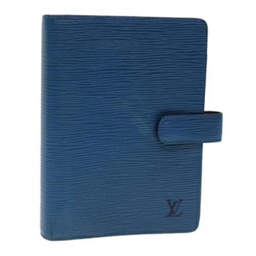 Pre-owned Leather home-office Louis Vuitton Vintage , Blue , Dames