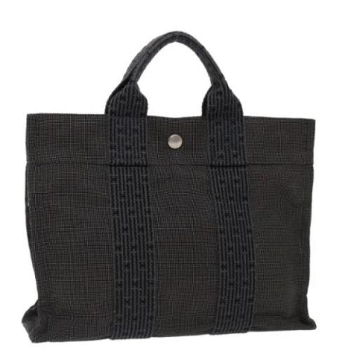 Pre-owned Canvas totes Hermès Vintage , Gray , Dames