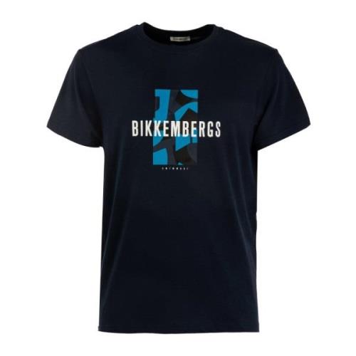 Stijlvolle T-Shirt Collectie voor Mannen Bikkembergs , Blue , Heren