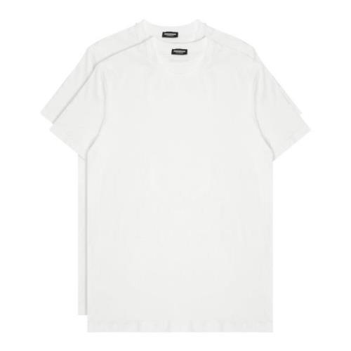 Effen T-shirt 2 Pack Logo Dsquared2 , White , Heren