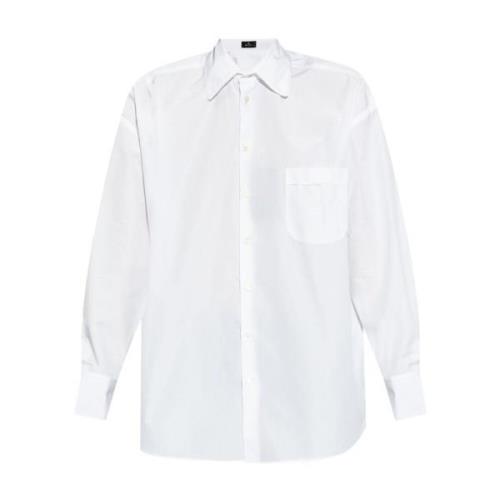 Wit Logo Franse Kraag Overhemd Etro , White , Dames