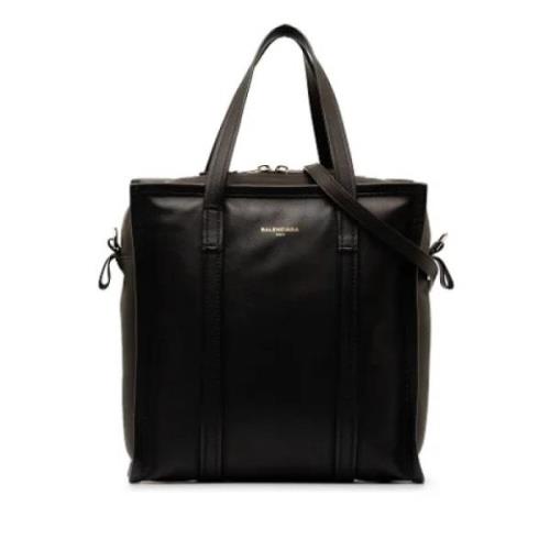 Pre-owned Leather shoppers Balenciaga Vintage , Black , Dames