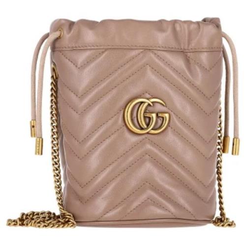 Pre-owned Leather crossbody-bags Gucci Vintage , Pink , Dames