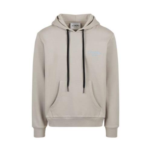 Logo Hoodie Iceberg , Gray , Heren