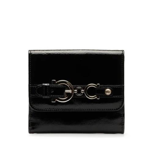 Pre-owned Leather wallets Salvatore Ferragamo Pre-owned , Black , Dame...