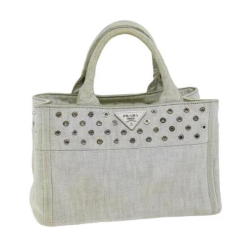 Pre-owned Canvas handbags Prada Vintage , White , Dames