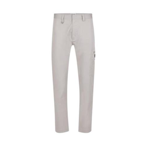 Grijze Gabardine Broek met Zijzak Iceberg , Gray , Heren