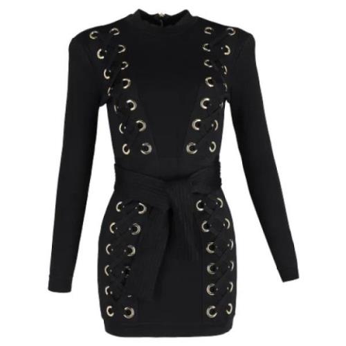 Pre-owned Fabric dresses Balmain Pre-owned , Black , Dames