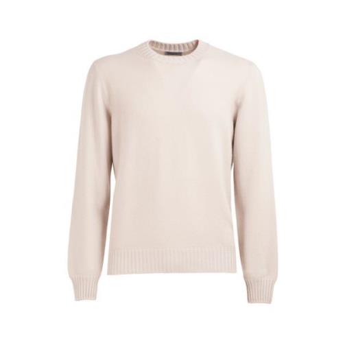 Beige Crewneck Sweater Vengera , Beige , Heren