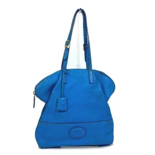 Pre-owned Leather fendi-bags Fendi Vintage , Blue , Dames