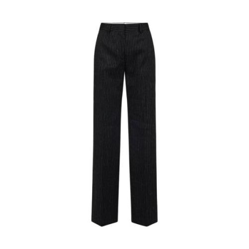 Zwarte Gestreepte Wijde Broek Iceberg , Black , Dames