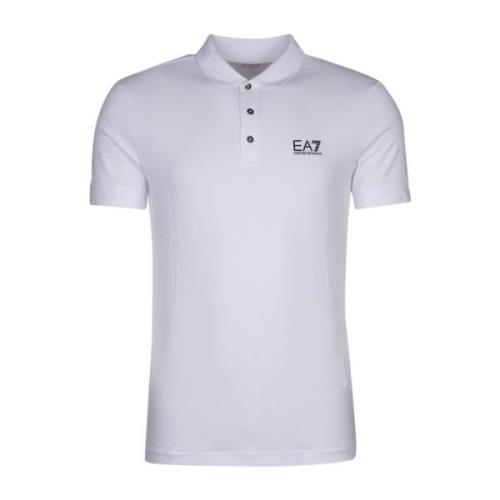 Klassiek Polo Shirt voor Mannen Emporio Armani EA7 , White , Heren