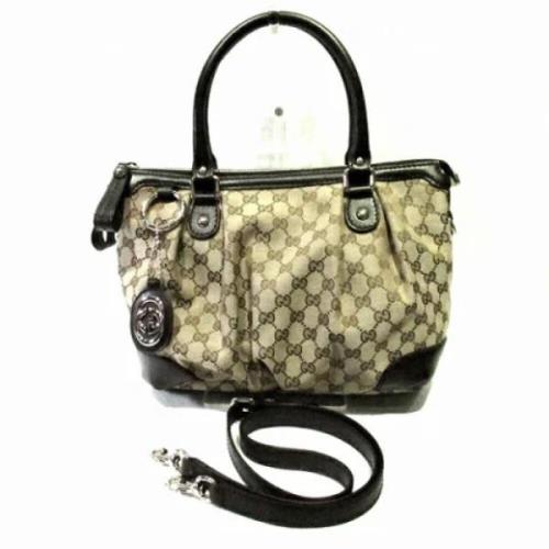 Pre-owned Canvas gucci-bags Gucci Vintage , Brown , Dames