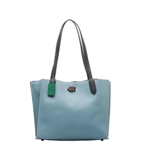 Pre-owned Leather totes Coach Pre-owned , Blue , Dames