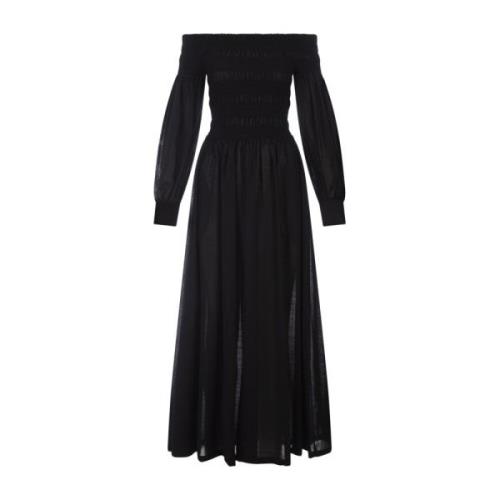 Zwarte Manu Jurk met Noordse Silhouet Max Mara , Black , Dames