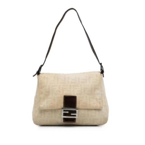 Pre-owned Leather fendi-bags Fendi Vintage , Beige , Dames