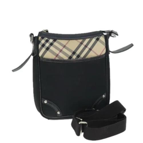 Pre-owned Nylon shoulder-bags Burberry Vintage , Black , Dames