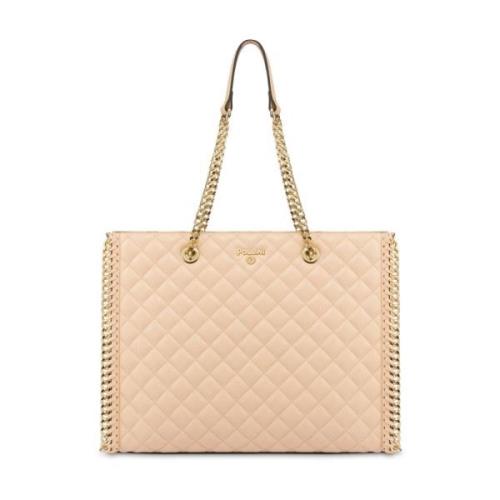 Gewatteerde Ketting Tote Tas Beige Pollini , Beige , Dames