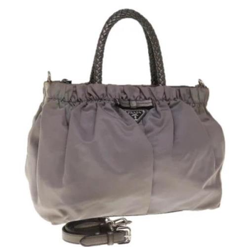 Pre-owned Nylon handbags Prada Vintage , Gray , Dames