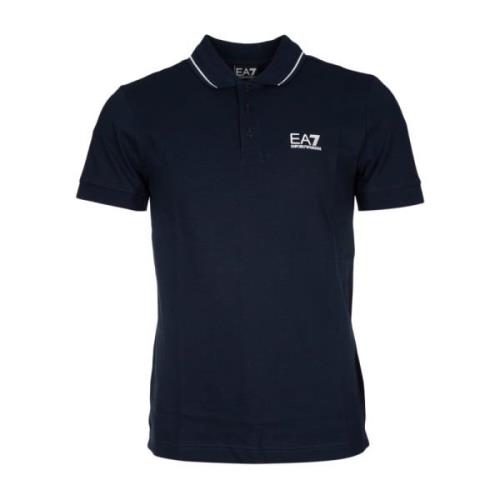 Klassiek Polo Shirt voor Mannen Emporio Armani EA7 , Blue , Heren