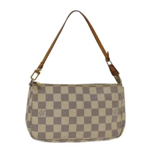 Pre-owned Canvas pouches Louis Vuitton Vintage , White , Dames