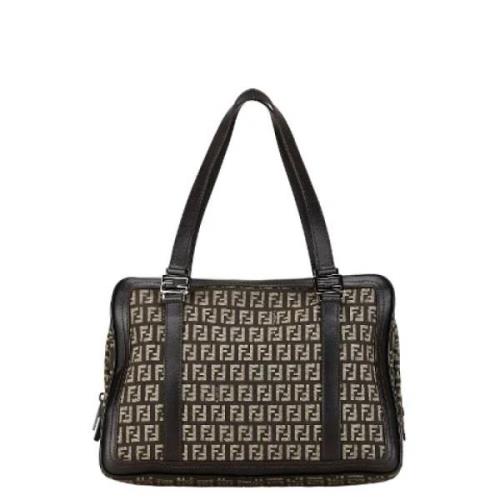 Pre-owned Canvas handbags Fendi Vintage , Brown , Dames