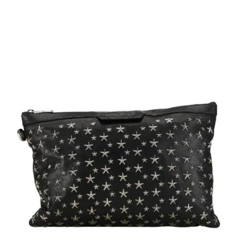 Pre-owned Leather clutches Jimmy Choo Pre-owned , Black , Dames