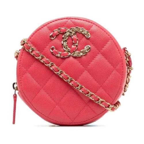 Pre-owned Leather chanel-bags Chanel Vintage , Pink , Dames