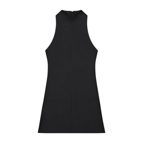 Zwarte Wijdvallende Korte Jurk Courrèges , Black , Dames