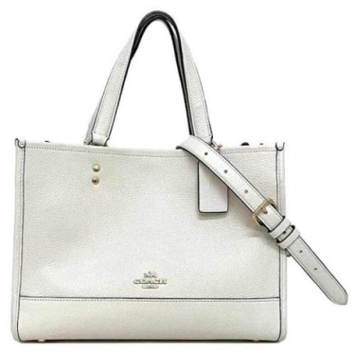 Pre-owned Leather totes Coach Pre-owned , White , Dames