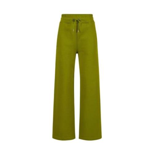 Katoen Fleece Wijde Fit Broek Iceberg , Green , Dames