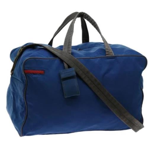 Pre-owned Nylon travel-bags Prada Vintage , Blue , Dames