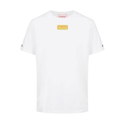 Katoenen Jersey Korte Mouw T-shirt Iceberg , White , Heren