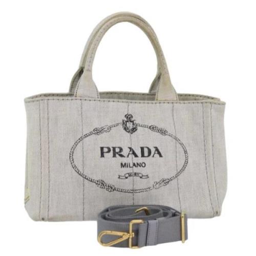 Pre-owned Canvas handbags Prada Vintage , White , Dames