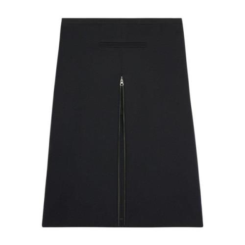 Zwarte Midi Rok met Voorrits Courrèges , Black , Dames