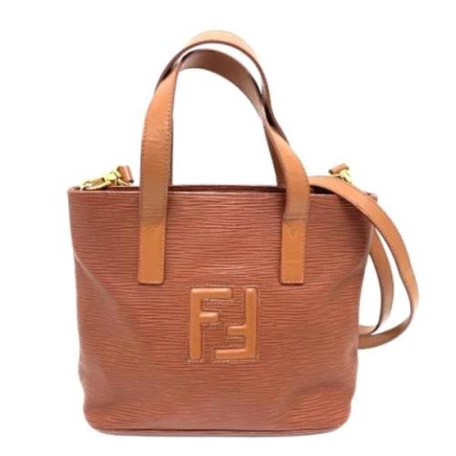 Pre-owned Leather fendi-bags Fendi Vintage , Brown , Dames