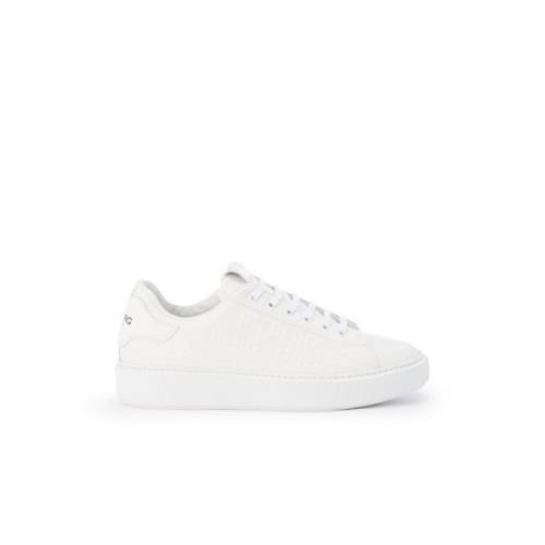 Vintage Tennis Style Witte Sneakers Iceberg , White , Heren