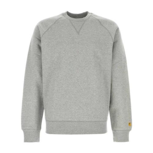 Grijze Katoenmix Chase Sweatshirt Carhartt Wip , Gray , Heren