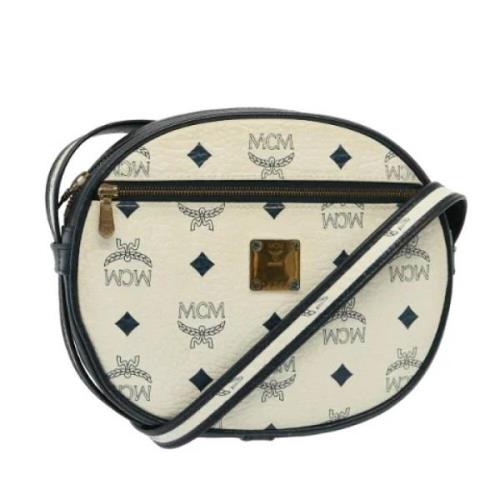 Pre-owned Leather shoulder-bags MCM Pre-owned , White , Dames