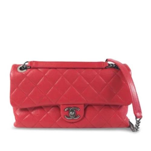 Pre-owned Leather chanel-bags Chanel Vintage , Red , Dames