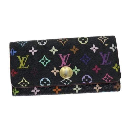 Pre-owned Canvas key-holders Louis Vuitton Vintage , Black , Dames