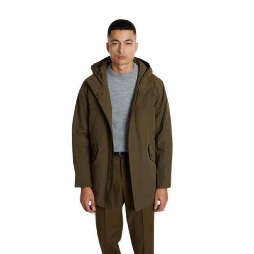 Khaki Waterafstotende Parka, Rechte Snit L'Exception Paris , Green , H...