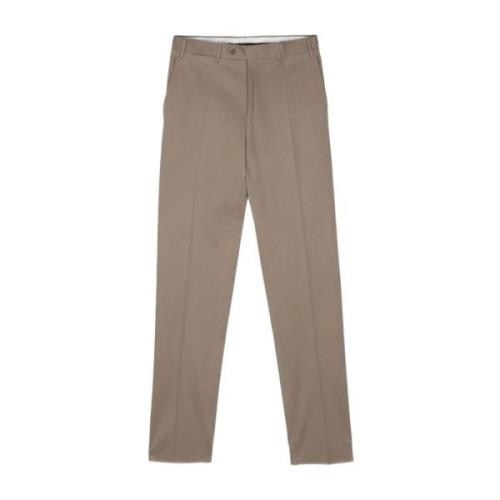 Slim Fit Chino Broek Canali , Beige , Heren