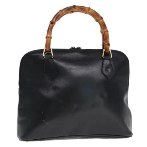 Pre-owned Leather handbags Gucci Vintage , Black , Dames