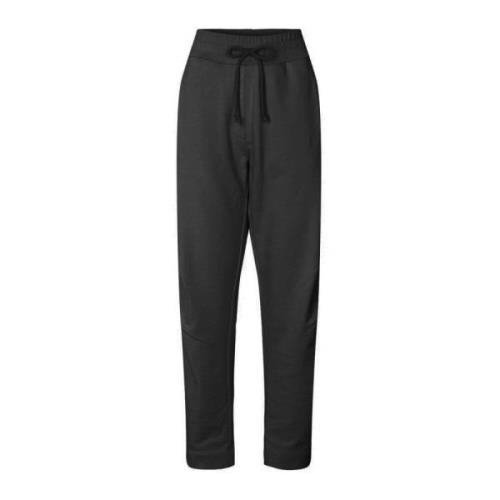 Sevim Sweatpants met Geplooide Details Rabens Saloner , Black , Dames